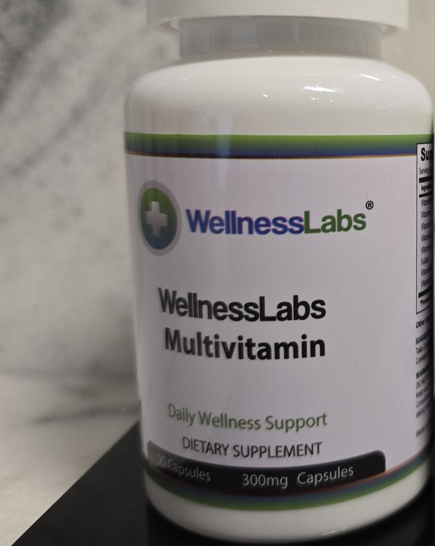 WellnessLabs Multivitamin bottle — Daily Wellness Support, 90 capsules, 300mg capsules